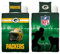 NFL Bettwäsche Green Bay Packers 135 x 200 cm + 80 x 80 cm 100% Baumwolle in Renforcé-Linon-Qualität mit Reißverschluss American Football Fan Super Bowl Cheeseheads Wende-Bezug deutsche Größe