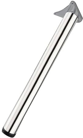 1 pièces Pieds de table Pieds d'armoire en métal,Acier inoxydable, Hauteur réglable 0-3cm pour Meuble TV, Tiroirs, Table de Chevet Avec Vis (80cm,stainless steels)