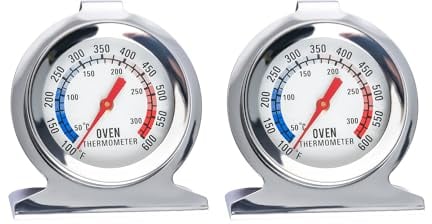 GroveEss Stainless Steel Dial Home Kitchen Oven Thermometer,Monitoring Oven Temperature Gauge,Portable Food Cooking Baking Thermostat,Temperature 50-300℃ Measurement Range