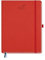 BEZEND Kalender 2025 Buchkalender ca.A4 28,5 x 21,5 cm | Terminplaner 2025 Wochenkalender 1 Woche 2 Seiten mit Monats-Register | Planer & Terminkalender A4 mit PU-Leder Hardcover - Rot