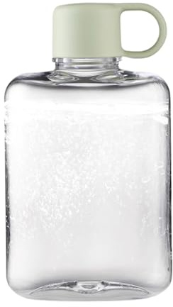 Slim Water Bottle, Flat Water Bottle for Handbag, 360 ml Slim Square Travel Water Bottle, Reusable Tritan Travel Bag Water Bottle, Travel Bottle Cup