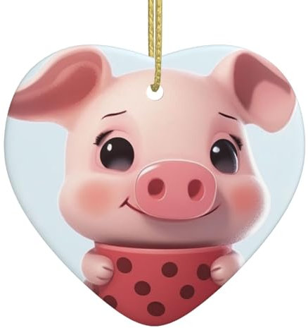 Smilings Weihnachtsschmuck Weihnachtsbaum Keramik Hängende Ornamente mit Goldband Urlaub Ornament Handwerk Doppelseitig Hängende Porzellananhänger für Party Weihnachten