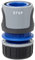 TATAY Connecteur rapide STOP pour tuyaux d'arrosage 1/2 (12,5mm) - 5/8 (15mm), Connecteur au raccord Universel, Protection solaire, Installation facile, Gris - Noir