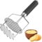 VirtuGro Schiacciapatate Acciaio Inox Schiaccia Patate Professionale Potato Masher Con Manico Ergonomico Schiacciapatate Manuale Passapatate Doppia Lavabile in Lavastoviglie Nero