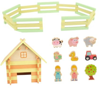 COSMEVIVI 1satz Mädchen Holzspielzeug Und Bauernhof Für Rollenspiele Fördert Kreativität Und Kognitive Fähigkeiten Umweltfreundlichem Material Lebendige Farben Für Mädchen Und Jungen