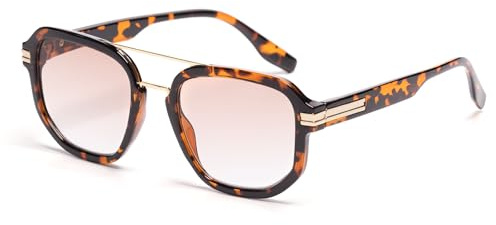 QXEYEGLAS Classic Pilot Reading Sunglasses for Women, Big Frame Anti UV Outdoor Sun Readers, Large Tinted Reader Sunglasses