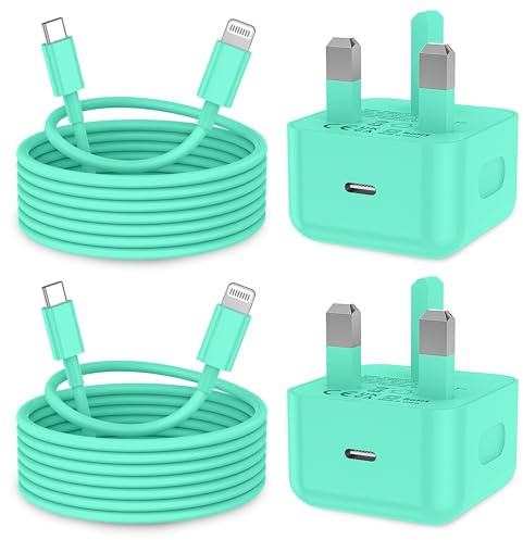 KTDRJN for iPhone Charger Fast Charge 2Pack iPhone Fast charger with USB C To Lightning Cable 2M for iPhone 14 13 12 11 Pro Max XS XR X 8 7 6 Plus 5, iPad and iPod-Green