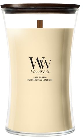 WoodWick Duftkerze | Große Sanduhr-Kerze | Lush Pomelo | Perfekte Geschenke für Frauen