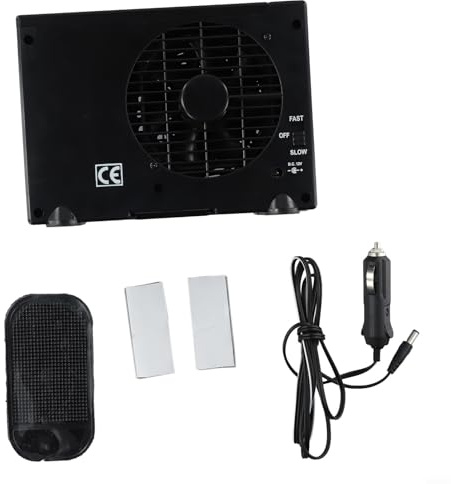 Enfriador evaporativo portátil de 12 V para coche y autocaravana, ventilador de aire acondicionado refrigerado por agua con humidificación, aire acondicionado silencioso para camping y viajes, color