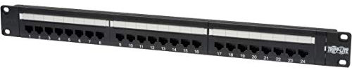 Tripp Lite Panneau de Brassage Cat6/Cat5 110 à Montage en Rack 24 Ports 1U, 568B, Ethernet RJ45 (N252-024)