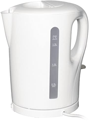 Caterlite L077 Polycarbonate Cordless Jug Kettle 1.7Ltr, 255X250X135mm | Boils water rapidly with a cordless 360-degree base for easy pouring, ideal for domestic use or light-duty staff rooms.