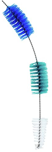 Maximex 3 Phasen Abflussreiniger, Reinigungsbürste für alle handelsüblichen Abflüsse, gegen Verstopfungen und Verkrustungen, einfache Handhabung, rostfreier Edelstahl, Maße (BxHxT): 113x3x3 cm