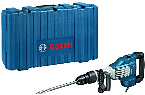 Bosch Professional Demolition Hammer with SDS max GSH 11 VC (110V, 1.700W, 23J, incl Grease tube, Machine cloth, pointed chisel, SDS max, RTec Speed, 400 mm, in Carrying case)