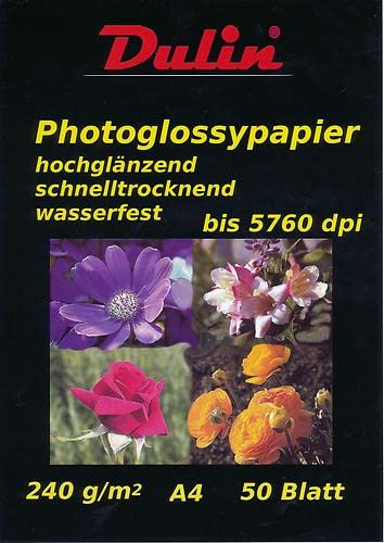 240g/m² - 100Blatt A4 Dulin Fotopapier beidseitig - hochglänzend/matt