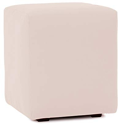 Howard Elliott Universal Cube Ottoman with Cover, Multipurpose Padded Side table, Footstool & Seating Square Ottoman Footrest for Living Room, Office and Bedroom, 18 x 18 x 20 Inch, Seascape Sand