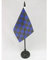 AZ FLAG - Tischflagge Zielflagge Schwarz Und Blau - 15x10 cm - Rennflagge Tischfahne 10 x 15 Cm - Flaggen