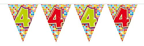 Folat Wimpelkette Birthday Blocks 95, 6 m, 1 STK.