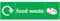 stika.co Set of 2 Food Waste Recycling Signs - Self Adhesive Vinyl Sticker for Good Recycling - Recycle Now Signs, 200 x 60mm - Conforms to BS EN ISO 7010 Standards