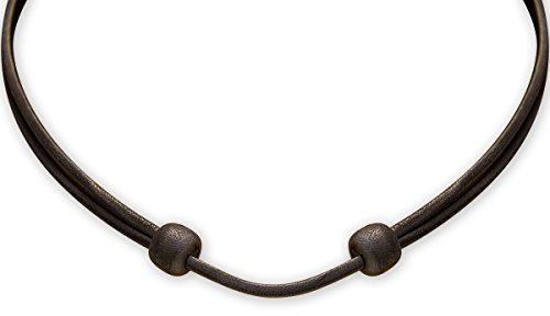 HANA LIMA ® Lederkette Lederband schwarz verstellbar Halskette Leder Surferkette