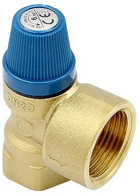 Caleffi Membran Sicherheitsventil 3/4 x 1 Zoll Ansprechdruck 6 bar Überdruckventil Druckventil Heizungsventil Druckbegrenzungsventil Membranventil