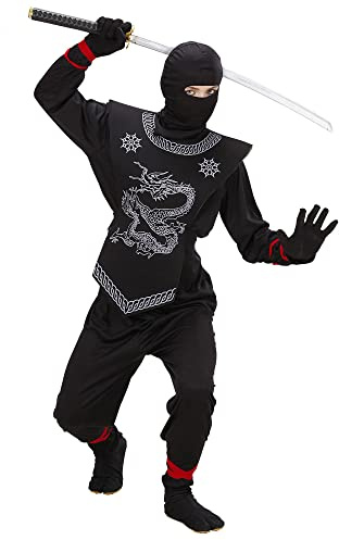 W WIDMANN MILANO Party Fashion - Costume da ninja per bambini con maschera