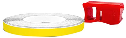 4R Quattroerre.it 10353 Wheel Trim Tiras adhesivas Reflectantes con Aplicador para Llantas de Coche, Amarillo, 5 mm x 6 mt