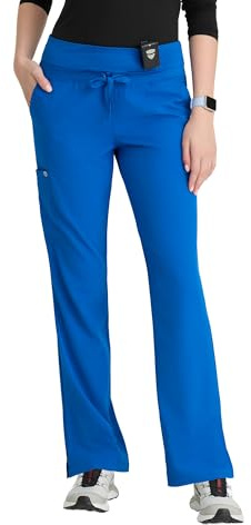 BARCO One Stride Scrub Pant for Women - Knit Waistband Medical Pant, Mid-Rise, 4-Way Stretch Women's Scrub Pant, New Royal, 3X-Large Plus