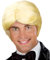 Widmann 6145C - Perücke Claude Francois, blond, Kunsthaarperücke, Disco, Mottoparty, Karneval