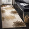 Safavieh Soho Collection SOH712A Handgefertigter Starburst-Teppich, Wolle und Viskose, 60 x 30 cm, Beige