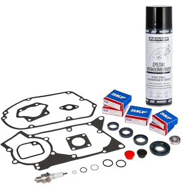 Set: Kugellager, Wellendichtringe, Dichtungen, Verschlussstopfen, Zündkerze - für Simson S51, S70, S53, S83, KR51/2 Schwalbe, SR50, SR80