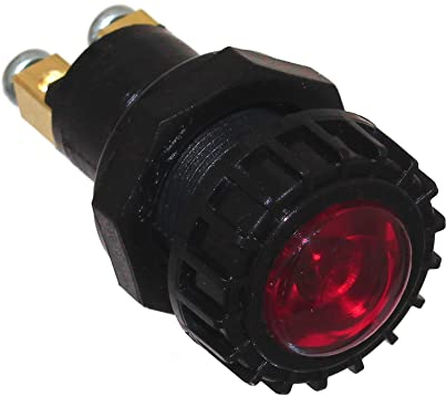 1x Kontrollleuchte ROT 12V Einbau Spot 17mm Loch Batterie Anzeige Beleuchtung schwarz Neu Old-Harvest