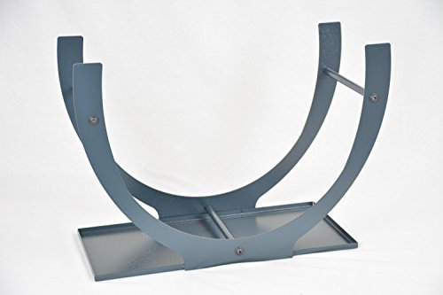 Metalltechnik Dermbach GmbH Kaminholzregal Innen Bogen STEIL mit Auffangschale - Anthrazitgrau