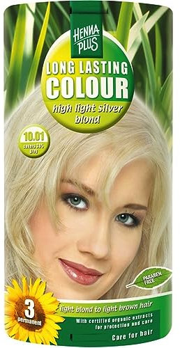 Hennaplus 49132 Long Lasting Colour 10,01 Silver Blond