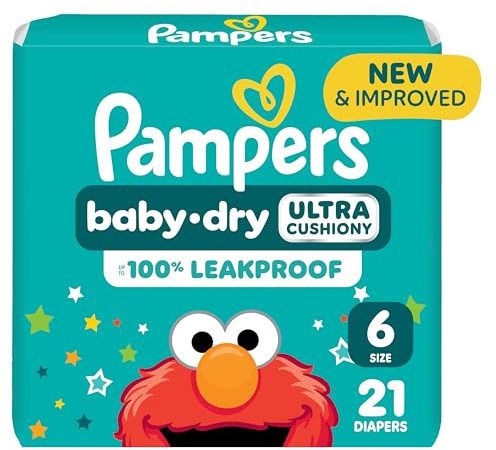 Pampers Diapers - Baby Dry - Size 6, 21 Count, Absorbent Disposable Infant Diaper (Packaging May Vary)