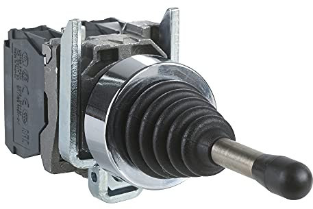 Schneider Electric, joystick controller, Harmony XB4, metal, 22 mm, 2 directions, spring return 1 NO per direction