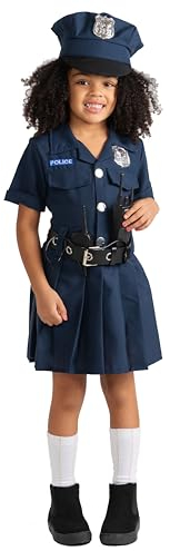 Dress Up America Mädchen-Polizistenkostüm – Halloween-Polizistenkostüm Für Kinder – Set Aus Kleid, Mütze Und Gürtel