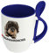 digital print Hundetasse Rauhaardackel - Löffel-Tasse mit Hundebild Rauhaardackel - Becher, Kaffeetasse, Kaffeebecher, Mug - Blau