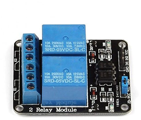 HALJIA 5V 10A 2-Channel Relay Module w/Optical Coupling Protection Expansion Board Compatible con Arduino