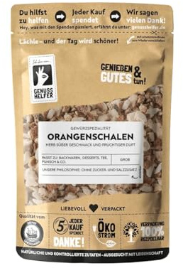 Bremer Gewürzhandel Orangenschalen, Stücke, zum Kochen, Dekorieren und für Tee, 100g