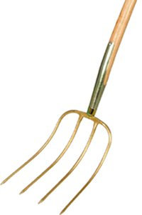 Dunggabel Erntekönig, Goldfarbig, Zinken: 4, 135 cm