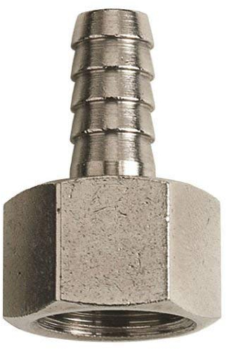 AIGNEP 1/20.32 cm BSPP FEM feste X 06 mm ID HOSETAIL-Innengewinde, BSPP (Messing vernickelt) Adapter-Inhalt: 1 X 5
