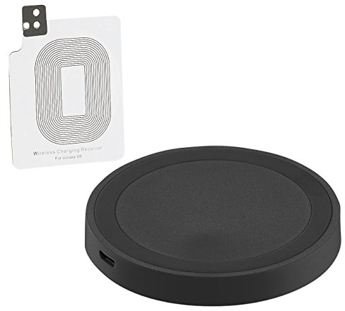 Callstel Qi Empfänger: Induktions-Ladestation und Receiver-Pad kompatibel mit Galaxy S5, Qi-kompatibel (Induktiv Ladegerät, Induktiv Laden, kabelloses)