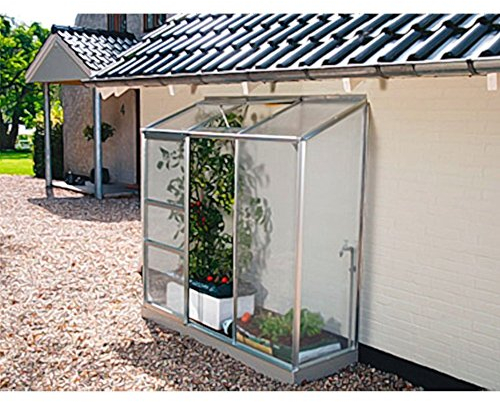 Ida 1300 Alu-Anlehngewächshaus HKP4mm Balkon-Gewächshaus 1,3 m² inkl. Fundament