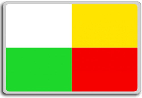 Czech Republic, Plzen City flag fridge magnet - Kühlschrankmagnet