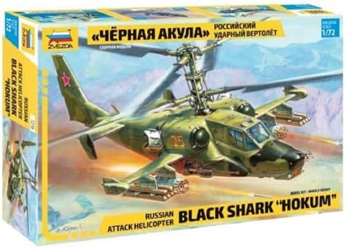Zvezda 500787216-1:72 Russ. Attack Helicopter Hokum - Plastikbausatz - Modellbausatz - Zusammenbauen - Bausatz - für Einsteiger - detailliert