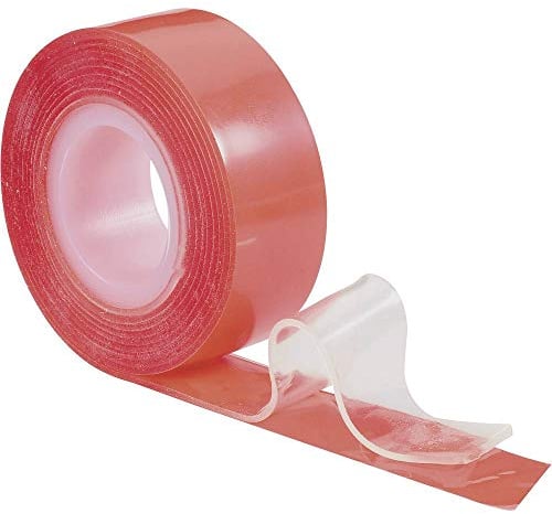 TOOLCRAFT 886516 Doppelseitiges Klebeband Rot (L x B) 1.5 m x 19 mm 1 Rolle(n)