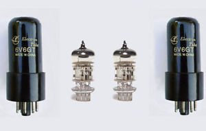 Jellyfish Audio 6V6/6P6P & 12AX7 Valve kit for Fender Deluxe and other (Studio 15) guitar amps