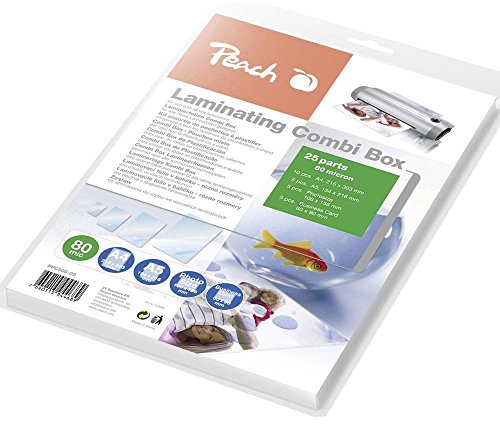Peach PPC500-02 Laminierfolienset, 80 mic, 25-teilig