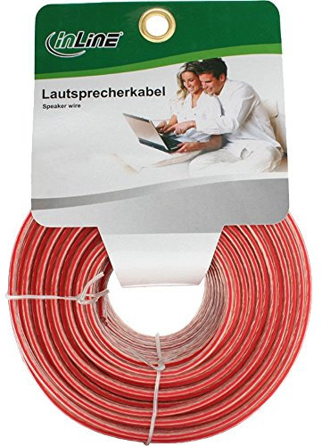 InLine Lautsprecherkabel, 2X 0,75 qmm, CCA, transparent, 25m