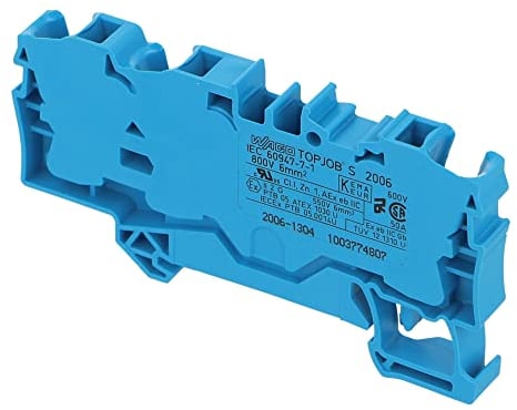 WAGO Kontakttechnik Durchgangsklemme 2006-1304 0,5-6/10qmm blau, 3L Durchgangs-Reihenklemme 4017332999694